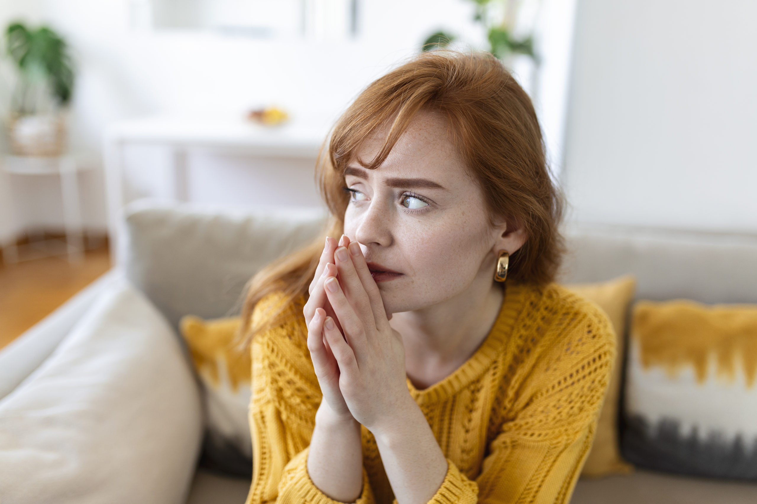 Femme triste après une séparation