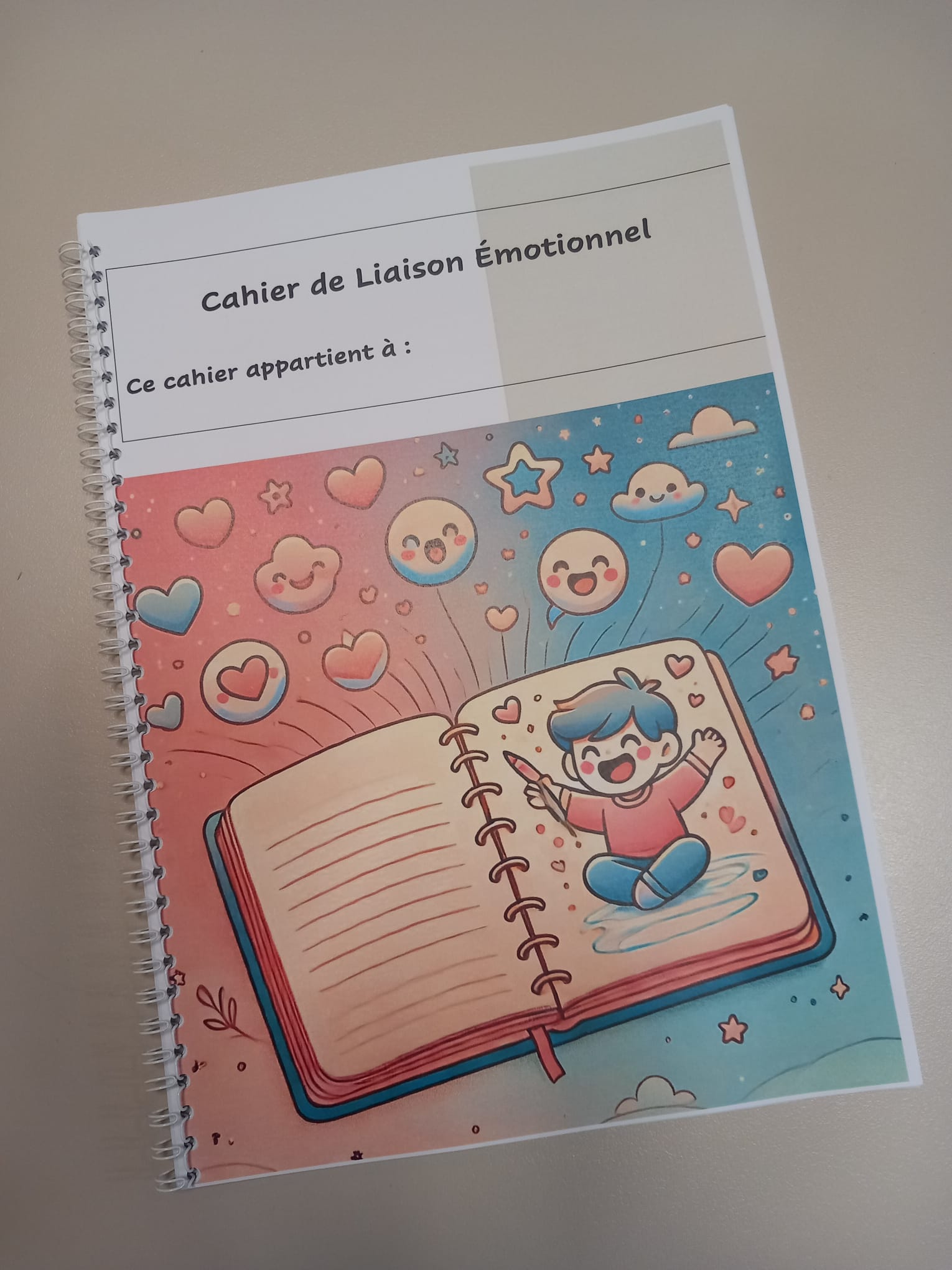 cahier liaison émotionnel enfants séparés