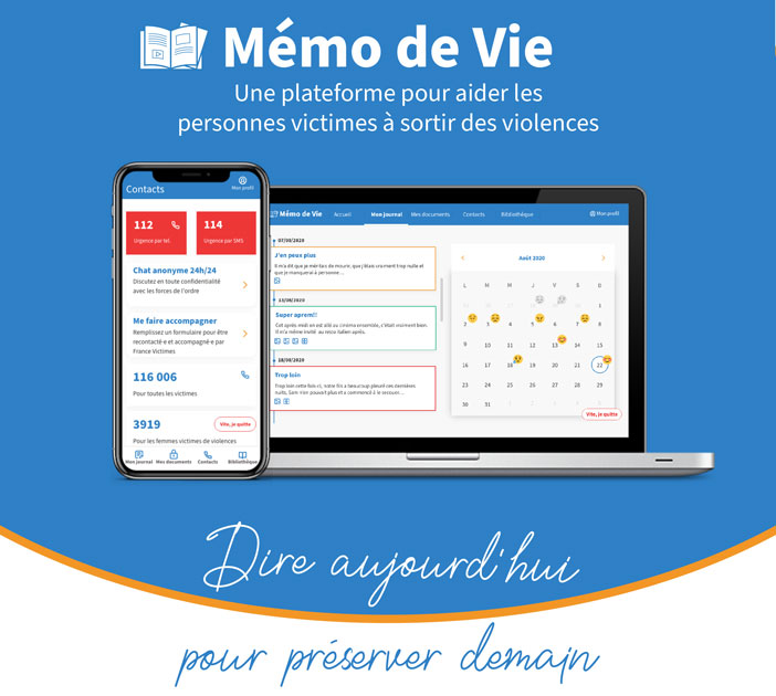 Mémo de Vie plateforme victimes de violences