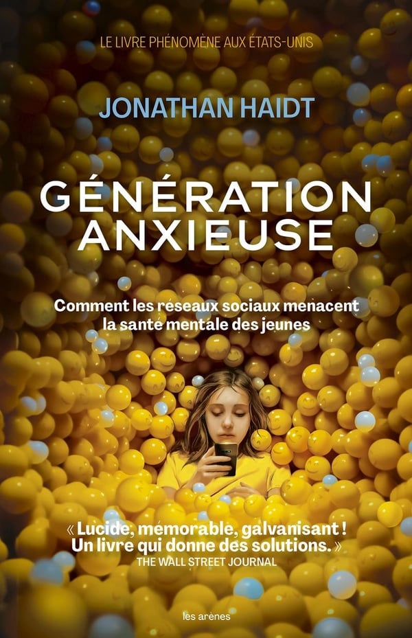 Couverture du livre Generation anxieuse de Jonathan Haidt