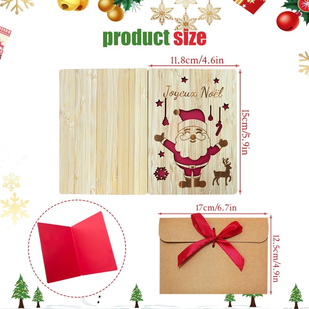 Cartes de Noël en bois