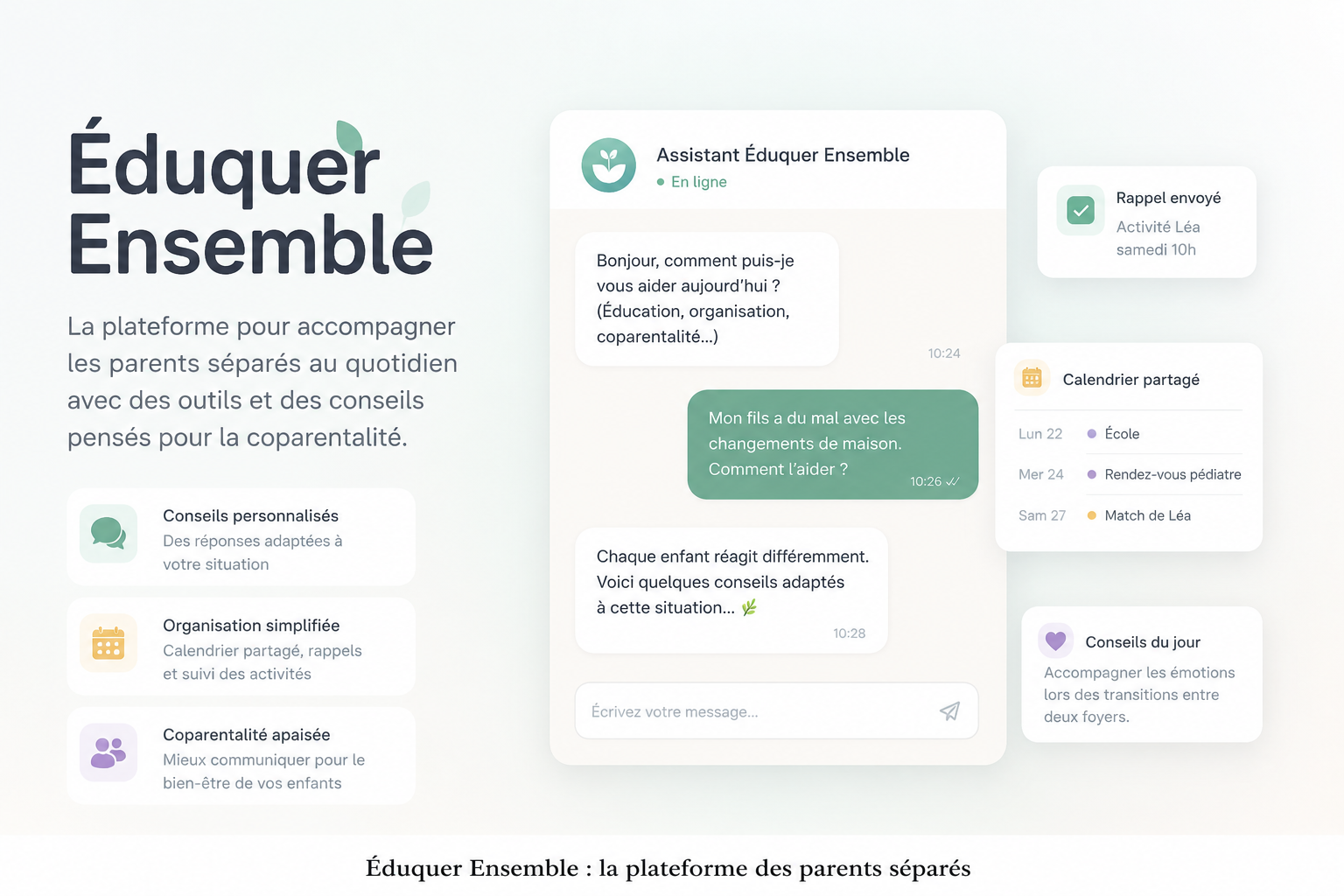 Parents séparés et coparentalité avec Éduquer Ensemble